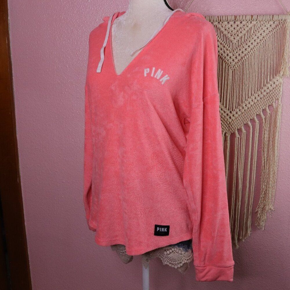 VS PINK | Terry Cloth Hoodie‎ Sweatshirt Small